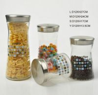 Glass storage jar,glass jar,glass food jar,glass jar set