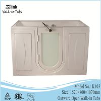 Newest bigger size walk in tub two person bathtub with door