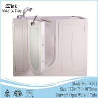 safety outward open door bathtub with seat for fat old people and disabled people
