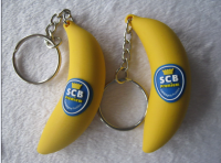 Banana Shaped Keychain