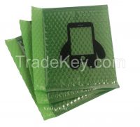 Green Metallic Wrap Envelopes With Custom Logo