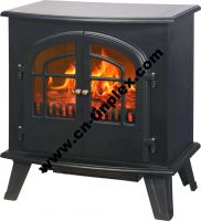 Classic Freestanding electric fireplace heater with double openable door