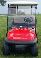 48 Volt Cherry Red Club Car Precedent Electric Golf Cart With Rear Flip Seat $