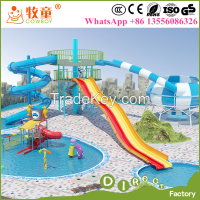 Amusement Water Park Equipment Fiberglass Water Slides For Sale 