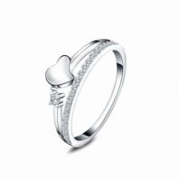 Excellent christmas gift romantic heart shaped jewelry ring, popular