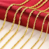 Gold side chain necklace