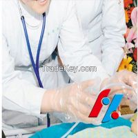 HDPE Glove plastic disposable blue