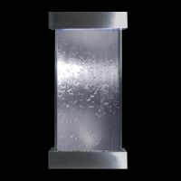wall-mounted Waterfall Water Fountain with Glass Panel for Home and Garden