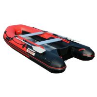 ALEKO 1.2 PVC Fishing Inflatable Red Black Pontoon Boat 