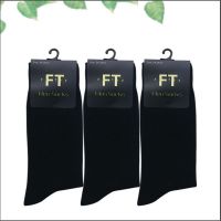 combed cotton business mens socks in Black color