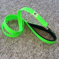 PVC pet dog leash with soft padding handle strap