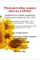  Sunflower Oil, corn oil, soybean oil