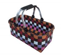 Fashion PE plastic shopping basket three colors