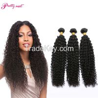 natural black hair weaving virgin brazilian kinky curly hair
