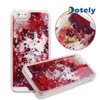 New Fashion Liquid Case Hard Clear Sparkle Stars Quicksand Shell for iPhone 6/6s/Plus