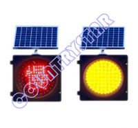 Solar LED traffic light system