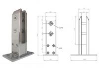 stainless steel spigot for glass fening system