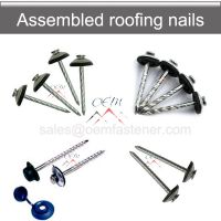 Roofing nails with washers