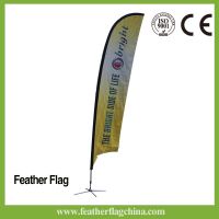 Outdoor Swooper Advertising Beach Flag with Spike or Cross Base