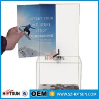 acrylic donation box with lock