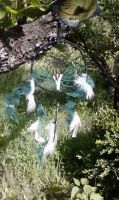 Handmade dream catcher - tree of life 4 with natural feathers