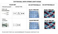 cotton ball string light $2.99 per set 