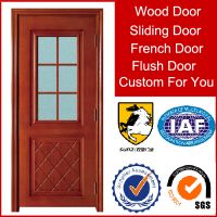 High quality low price solid wood door for bathroom