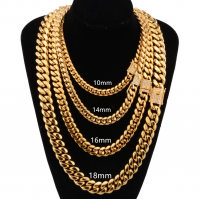 New Fashion Hiphop Jewelry With Stainless Steel Silver Miami Cuban Link Chain CZ Claps in 10mm width 24" 26" 28" 30" $10.40 - $20.40 / Piece | 50 Pieces