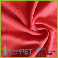 75D 100% RPET Fabric Eco-friendly Check Knit Fabrics