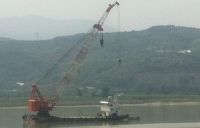 70t floating crane barge 70 ton $0.5million for cheap sale crane ship vessel 70t 80t 60t 50t