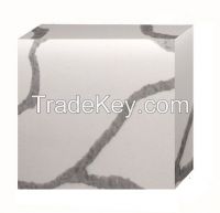 Quartz stones with white background and gray pattern