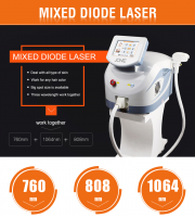 Most professional painless and permanent mixed 808 Diode laser hair removal /1064 nm Diode laser Depilation / laser diode 1064