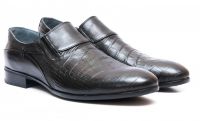 Men Shoes Genuine leather Crocodile print Dress Classical Formal  Black S 8-12