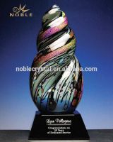 Modern Fashion Designer Home Decor Hand Blown Glass Trophy