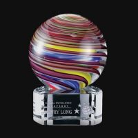 Chinese Manufacturer Hand Blown Glass Trophy  Crystal Ball for Home Decor