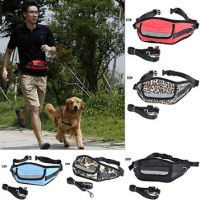 People and Dog Running Waist Bag and Leash Rope Set