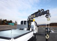 Cargo crane DHS433L truck mounted stick hydraulic crane telescopic