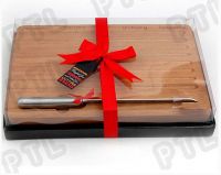 Stainless Steel Cheese Knife Plus Solid Chopping Board(2 Pieces) 