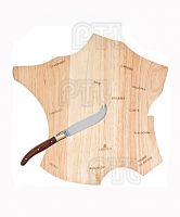 polygonal wooden cheese cutting board