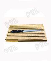 PP-handled S/S cheese knife plus large wooden cutting board with gap(2 pieces)