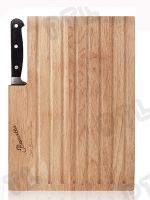 high-quality S/S cheese knife with rectangular wooden chopping board