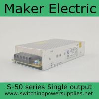S-50-15 hot sell 50w 15v 3.4a single output switching power supply 15v output 50w