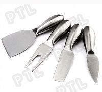 stainless steel cheese set with hollow handle(knife&fork&spatula)