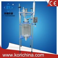 High quality borosilicate GG3.3 double layer jacketed glass reactor 