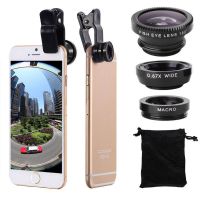 3 in1 Fish Eye+ Wide Angle+ Macro Camera Clip-on Lens for iPhone 7/6/ 6S/Plus 5S