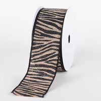 Animal Printed Burlap Ribbons Zebra