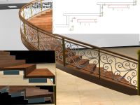 wrought iron curved railings