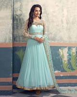 Charming Sky Blue Anarkali Suit