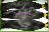 Super  double drawn straight black bulk hair extension from Vietglobalhair