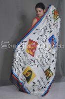 Handpainted 3-ply Silk Saree